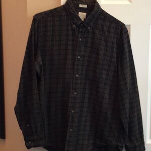 J. Crew Green/Black/Rust Plaid Classic Shirt